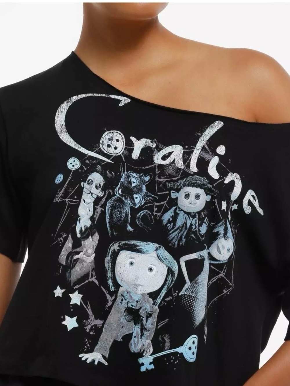 Coraline Hot Topic Off Shoulder Tee